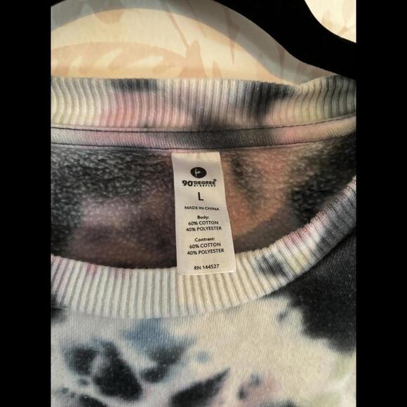 EUC Nordstrom Trendy Tie-Dye Crew Neck Sweatshirt - Size L - Picture 5 of 6